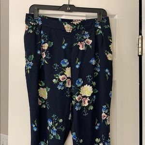 Cynthia Rowley Floral Ankle length dress pants